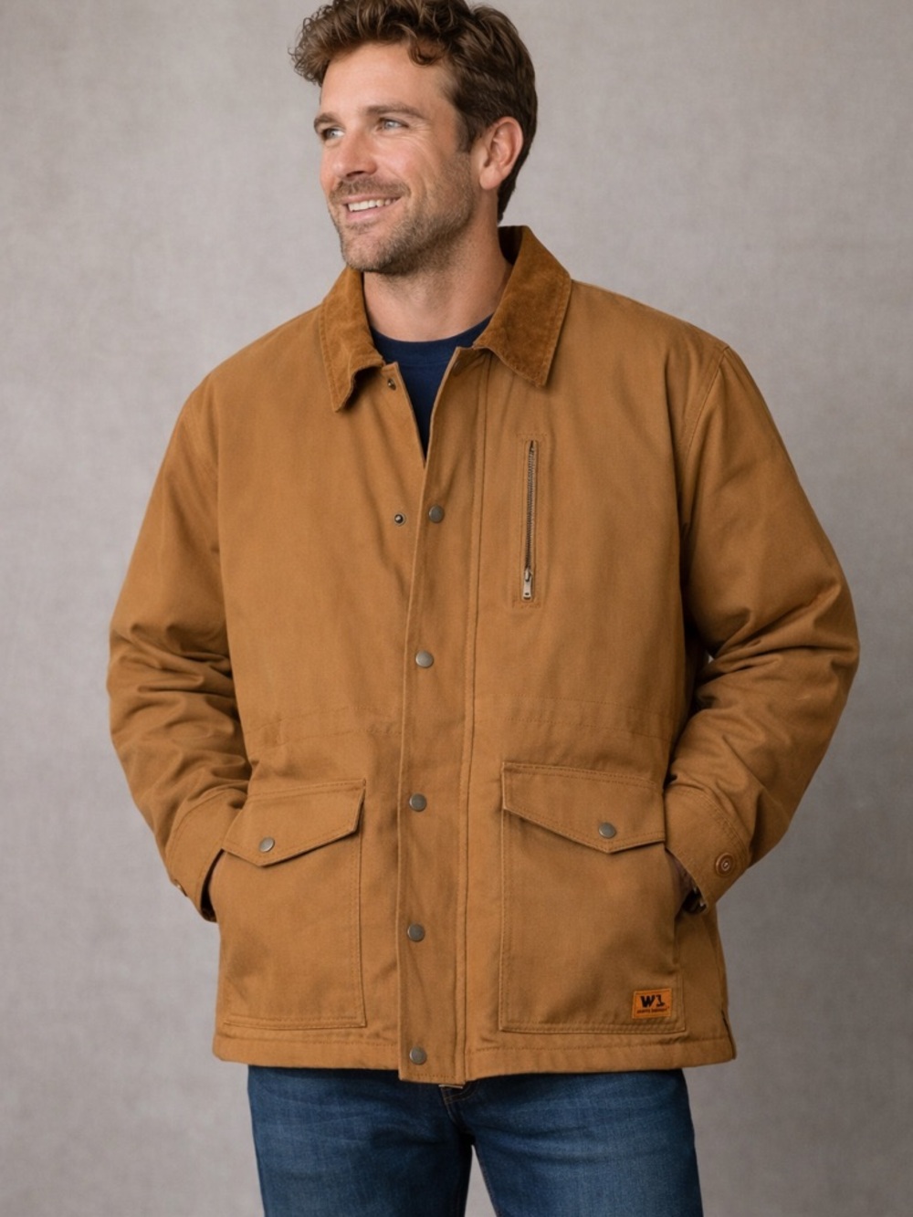Men's Tan Canvas Field Jacket